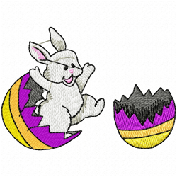 Rabbits Embroidery Design 7